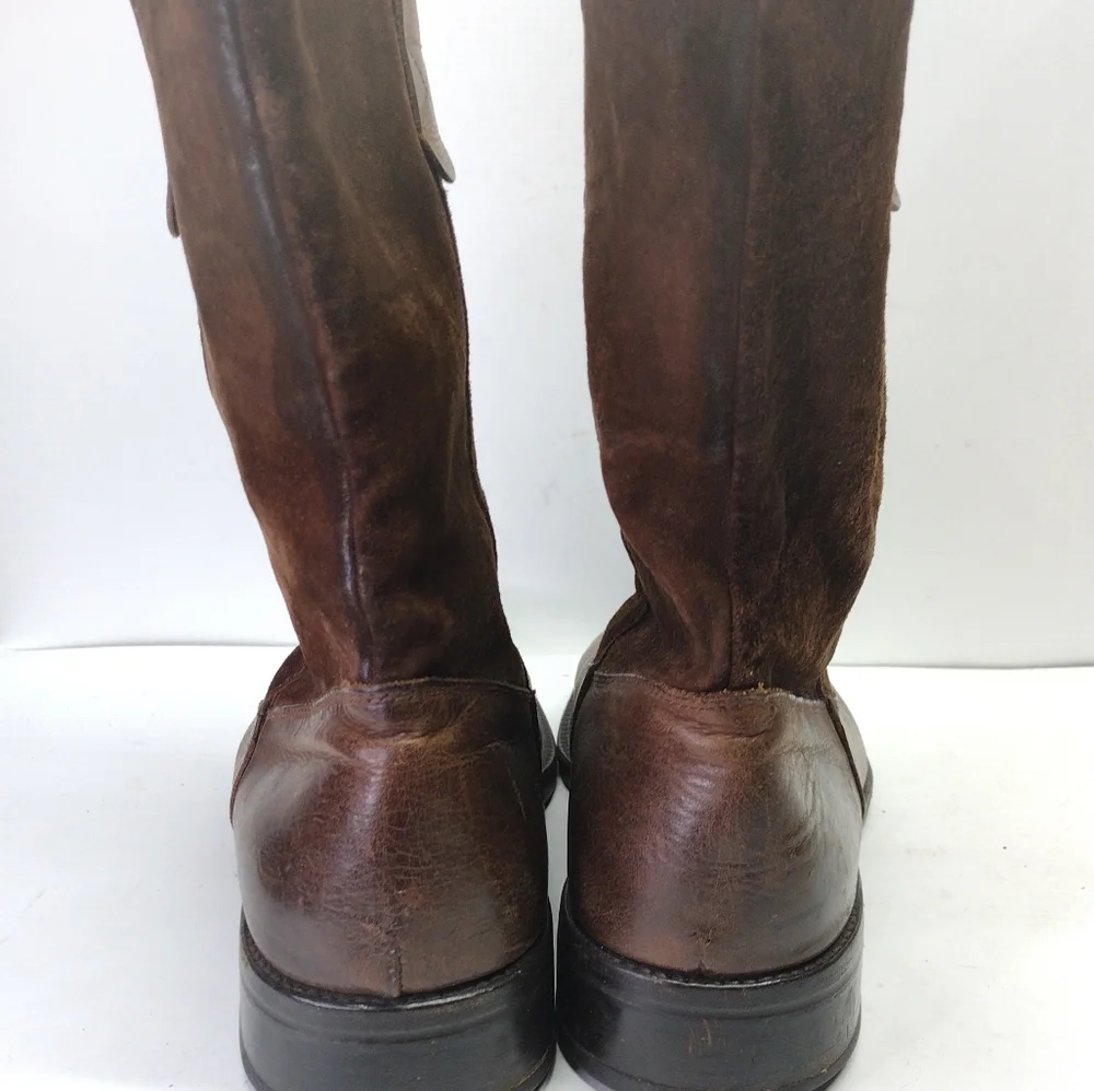 To Boot New York Adam Derrick l Brown Suede Brown Italian Leather l Size 7.5 - Picture 5 of 10
